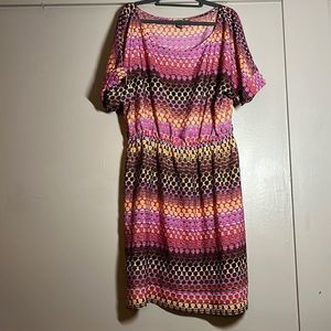 Fynn & rose, 16w, multi colored dress